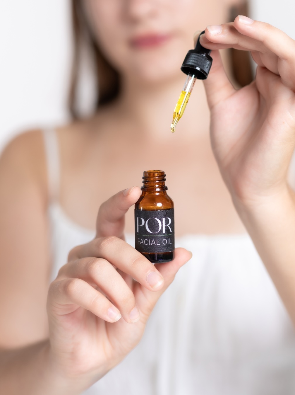 Woman with peaceful expression